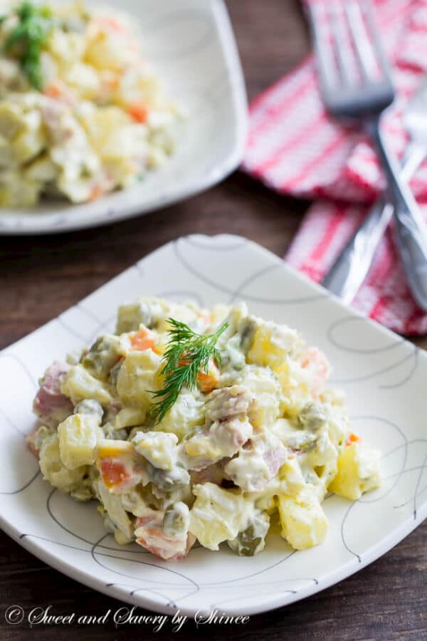 Russian Potato Salad (Салат Оливье) ~Sweet & Savory by Shinee