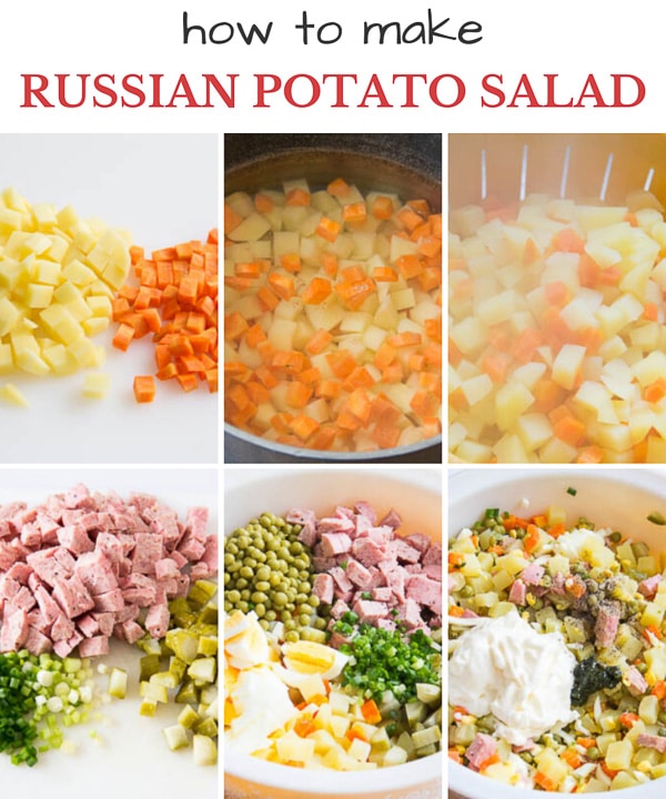 Russian Potato Salad Recipe for Olivier Salad or Ensalada Rusa