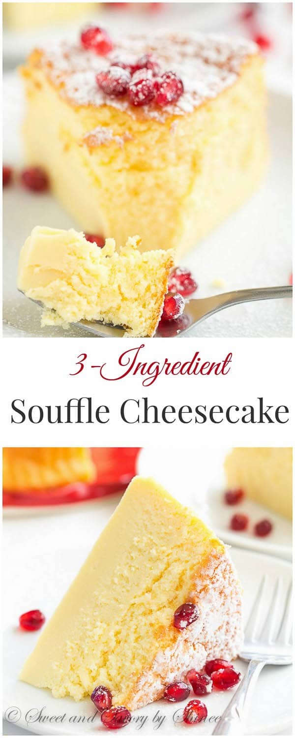 3-Ingredient Souffle Cheesecake + Video ~Sweet & Savory