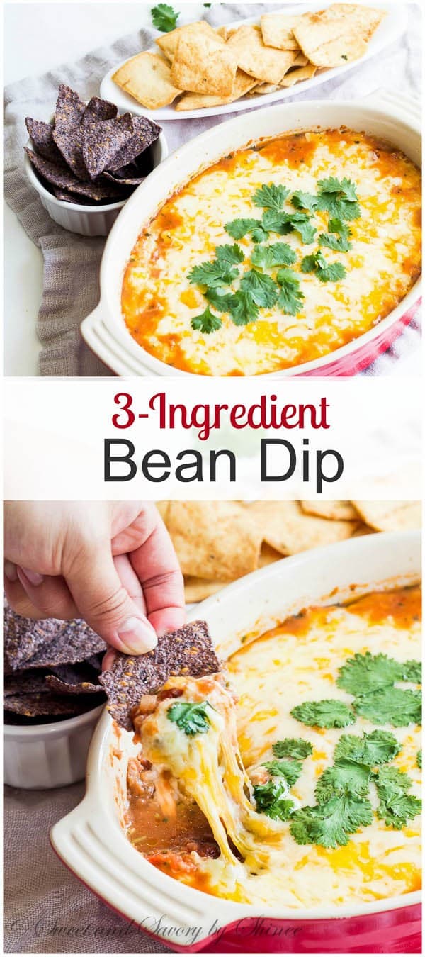3-Ingredient Cheesy Bean Dip ~Sweet & Savory
