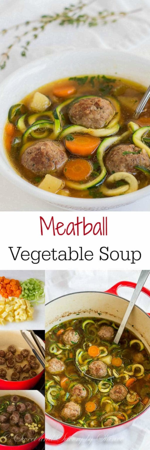 Vegetable Meatball Soup ~Sweet & Savory