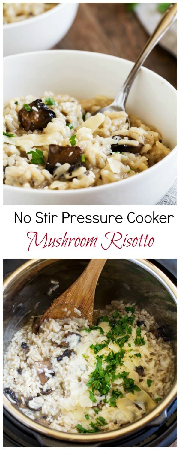 No Stir Pressure Cooker Mushroom Risotto ~Sweet & Savory by Shinee