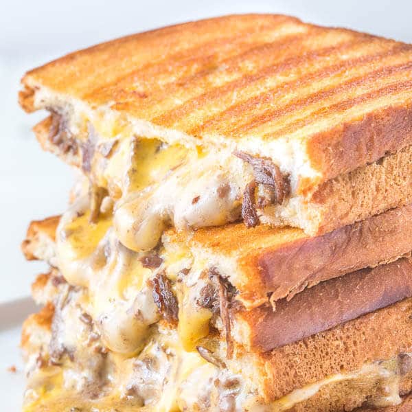 Philly Cheesesteak Grilled Cheese School Lunch