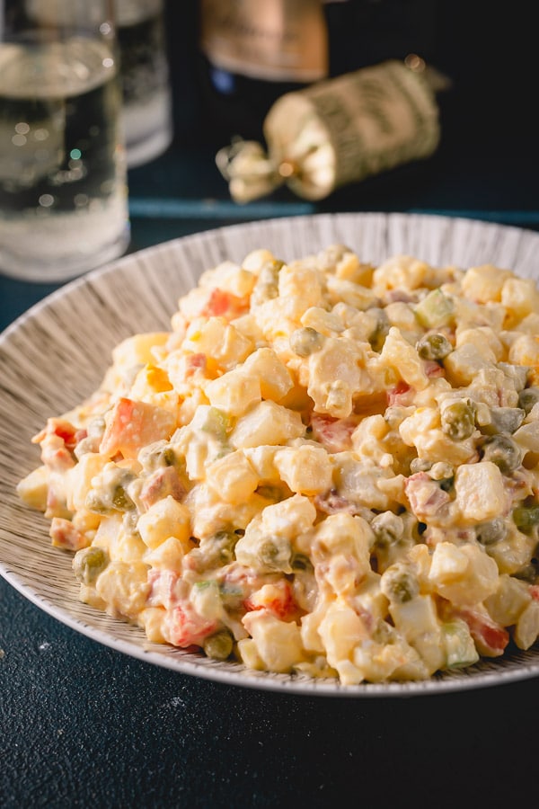 Russian Potato Salad Olivier Salad Sweet Savory Christmas in russia is normally celebrated on january 7th (only a few catholics might celebrate it on the dessert is often things like fruit pies, gingerbread and honeybread cookies (called pryaniki) and. russian potato salad salat olive