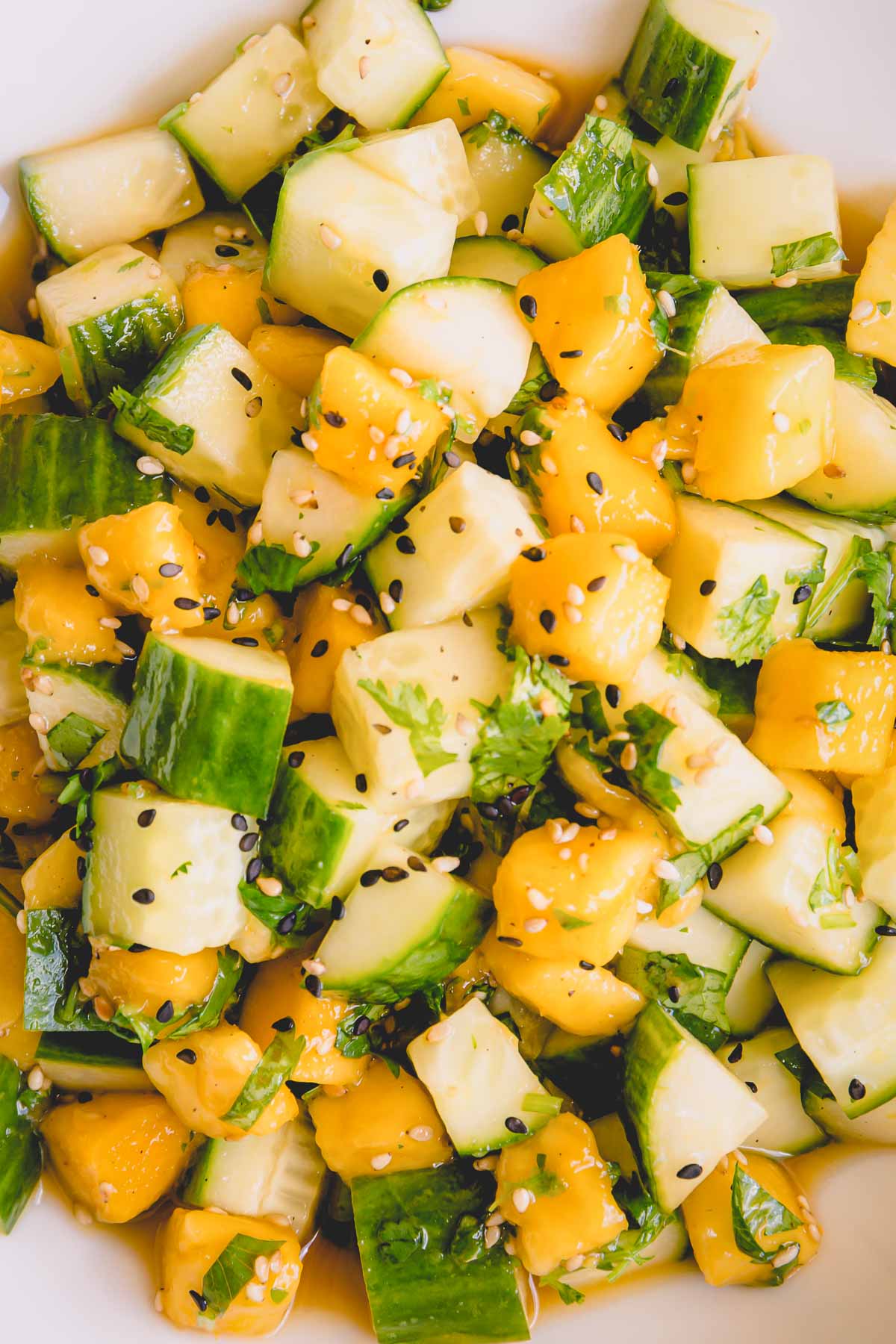 Cucumber Mango Salad ~Sweet & Savory