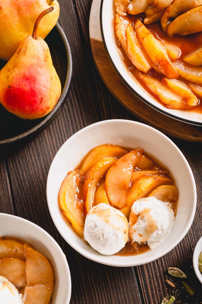 How to Make Caramelized Pears ~Sweet & Savory