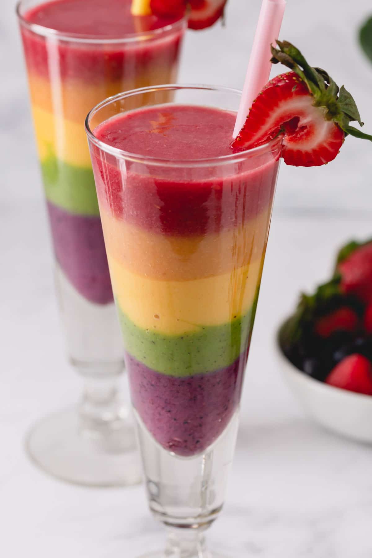 how to make rainbow smoothie